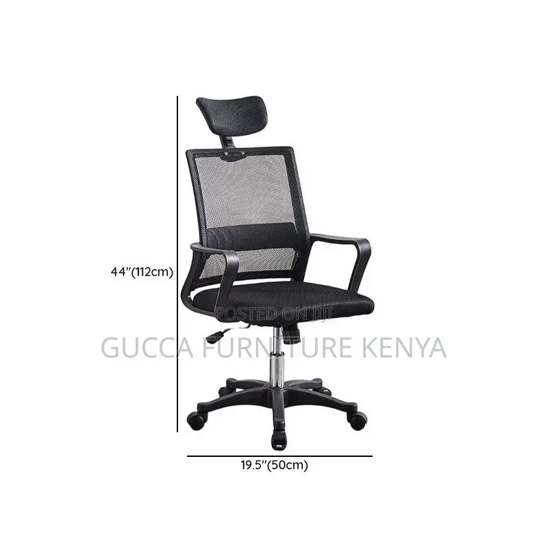 Office Chair:Textile Upholstered Task Chair, Fixed Armrests