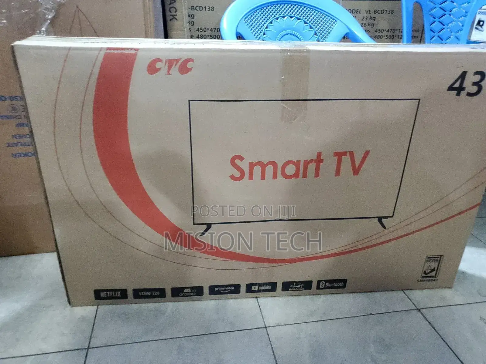 CTC Ct43f1s 43" Inch Tv, Frameless Smart Android * 