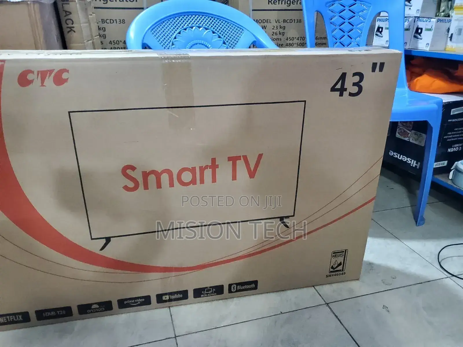 CTC Ct43f1s 43" Inch Tv, Frameless Smart Android * 