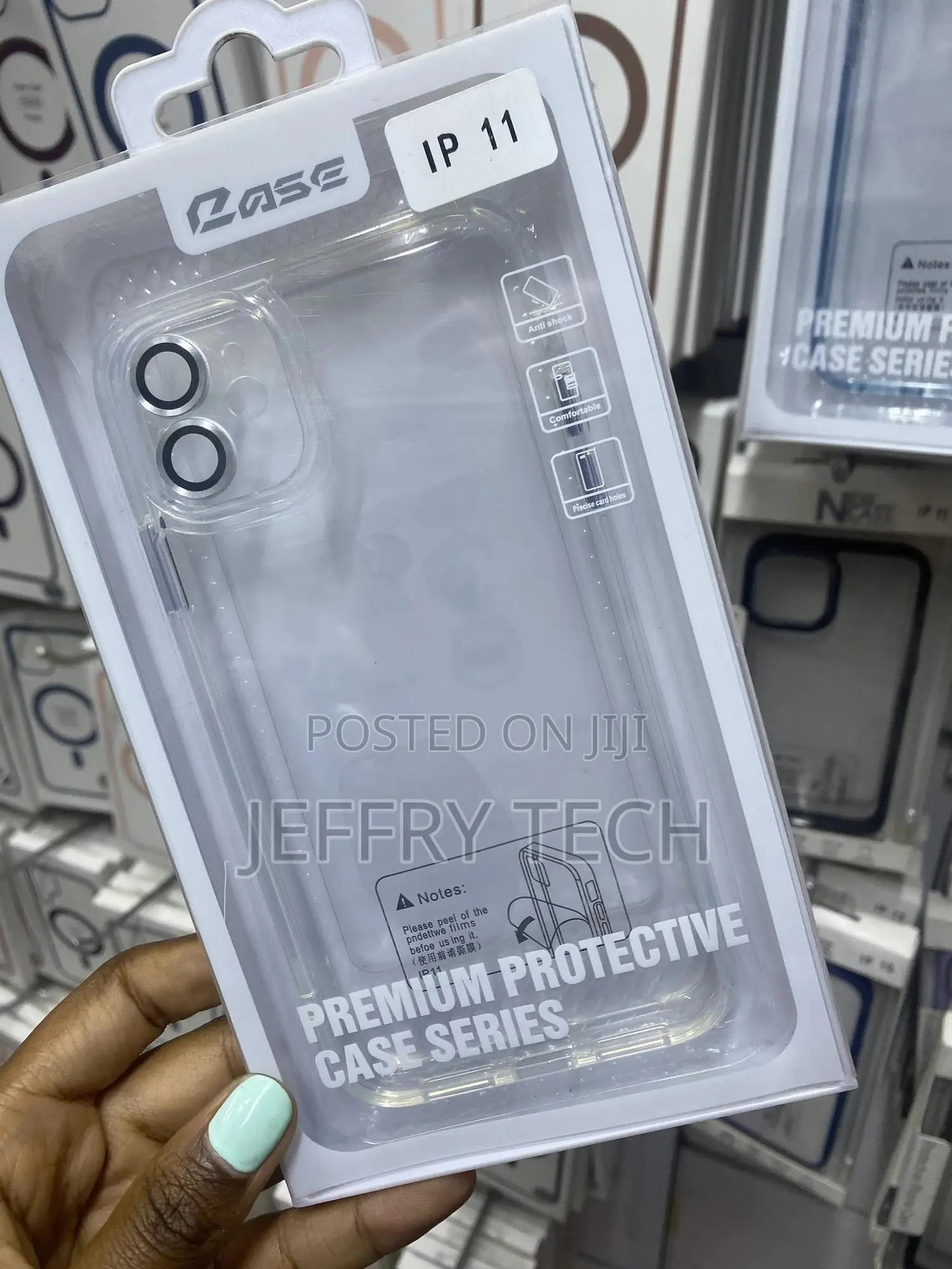 Uioeua iPhone 11 Clear Case With Metal Camera Ring Lense