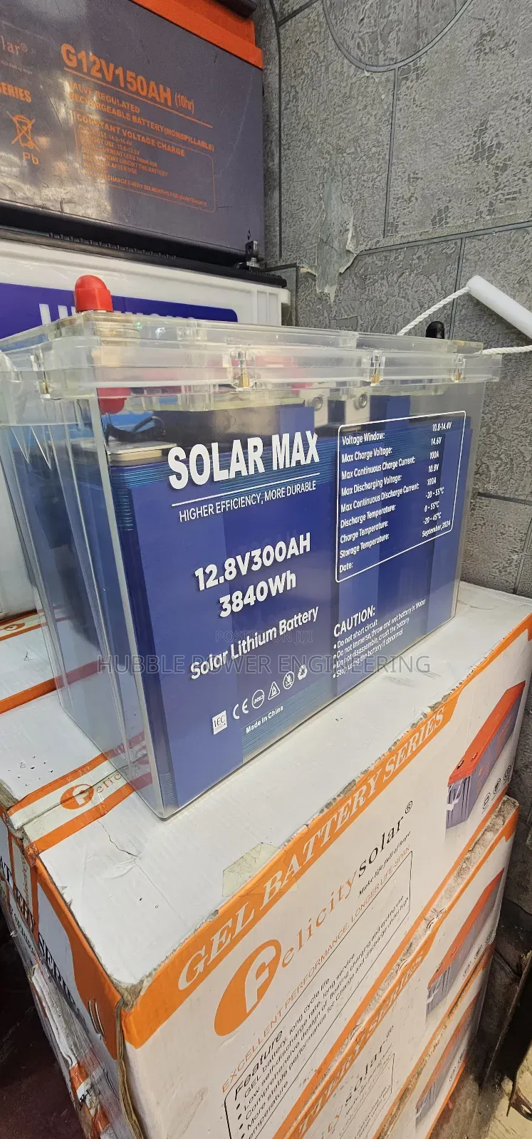 3840wh Lithium Battery 12v 300ah Solarmax Brand