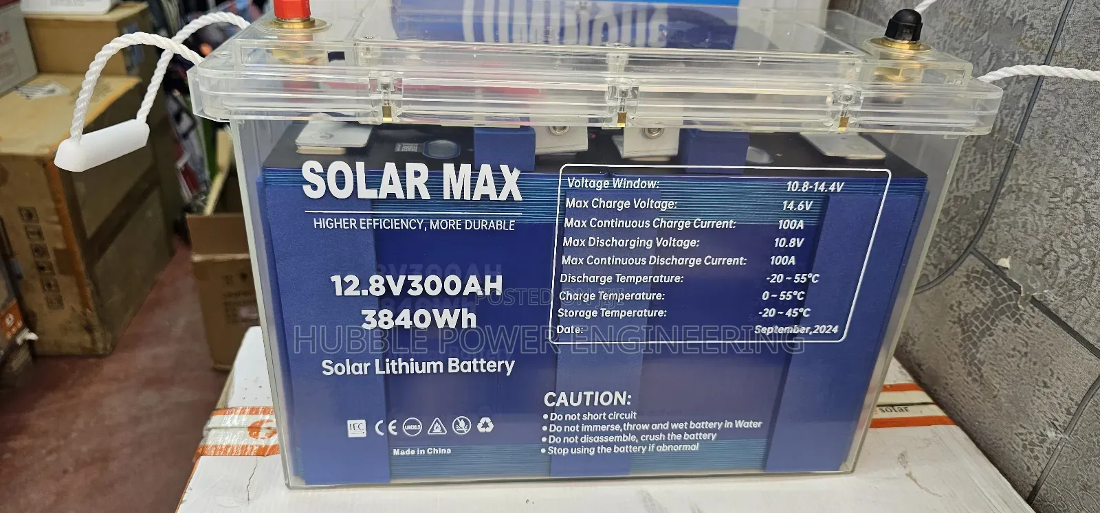 3840wh Lithium Battery 12v 300ah Solarmax Brand