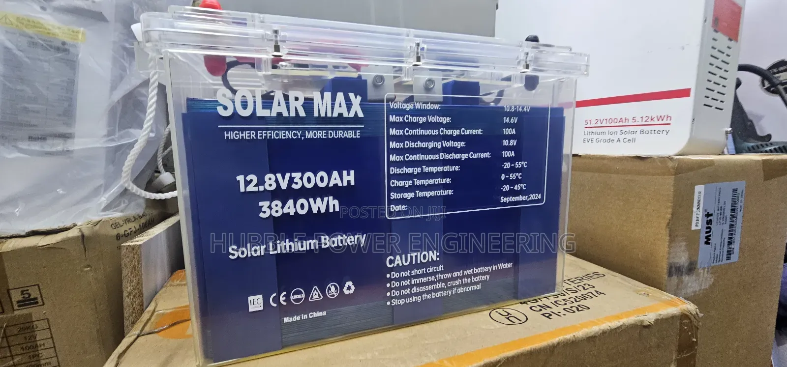 3840wh Lithium Battery 12v 300ah Solarmax Brand