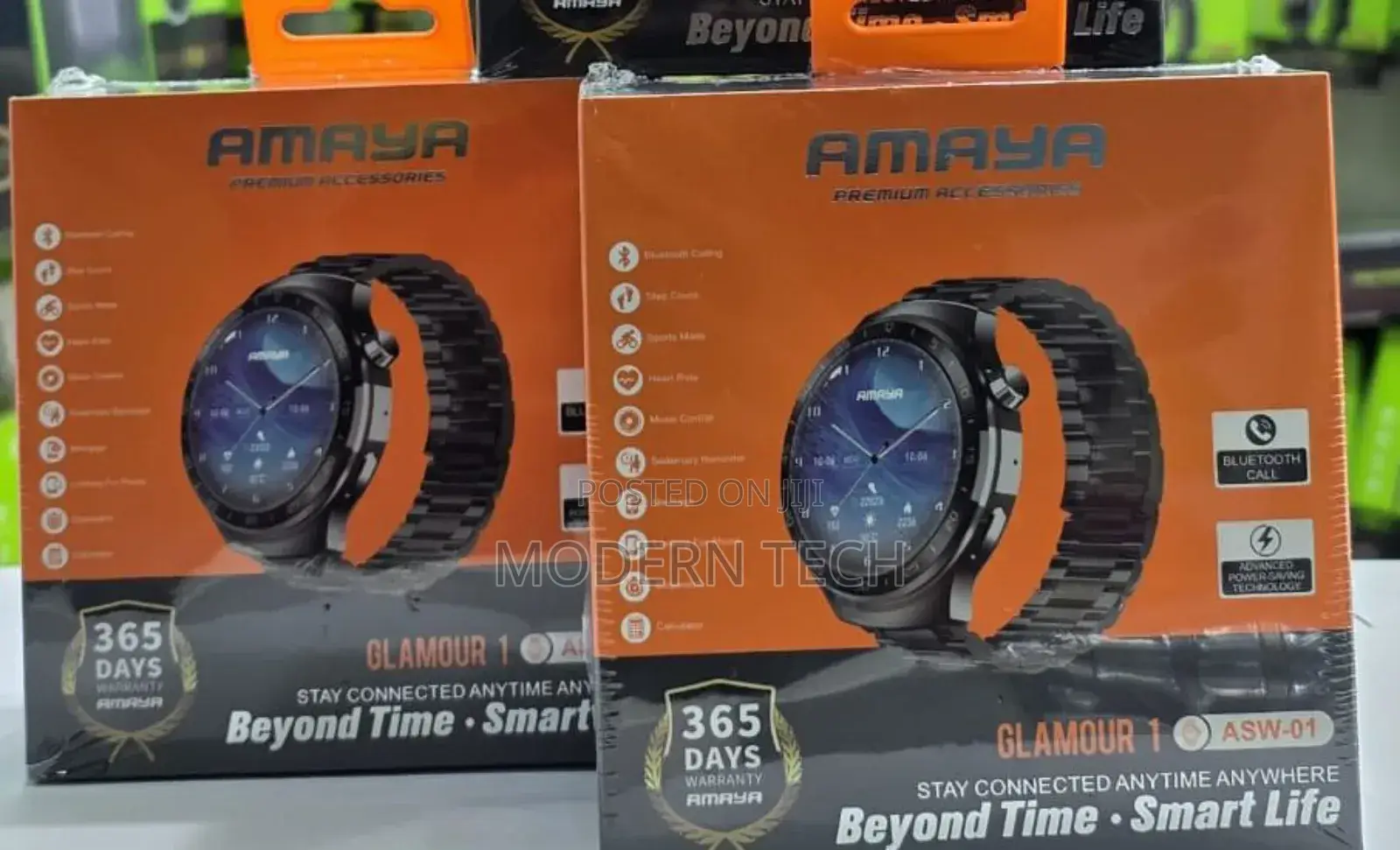 Amaya Asw-01 Metallic Silver Smart Watch