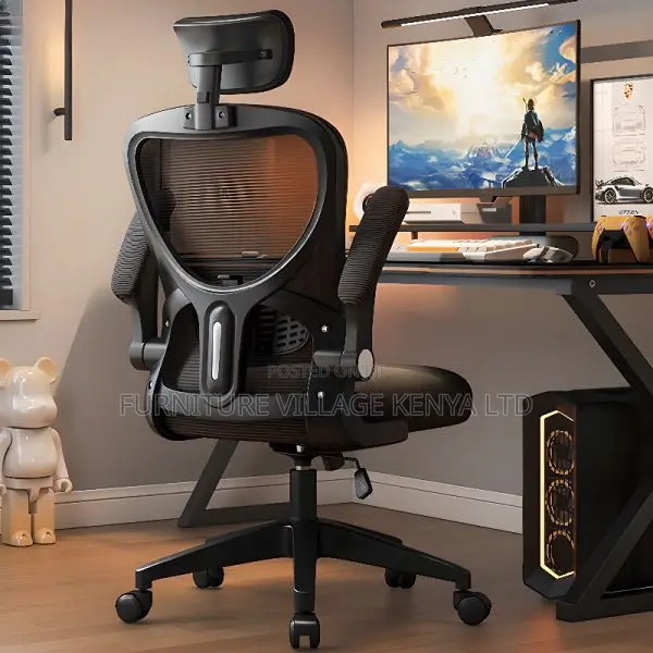 Office Chair:Office Chair With Movable Arms and Neck Support