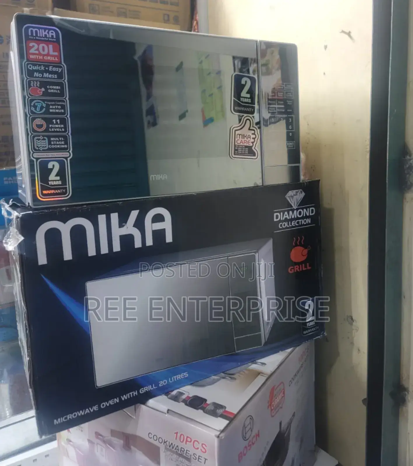 20litres Manual Mika  Microwave Black.