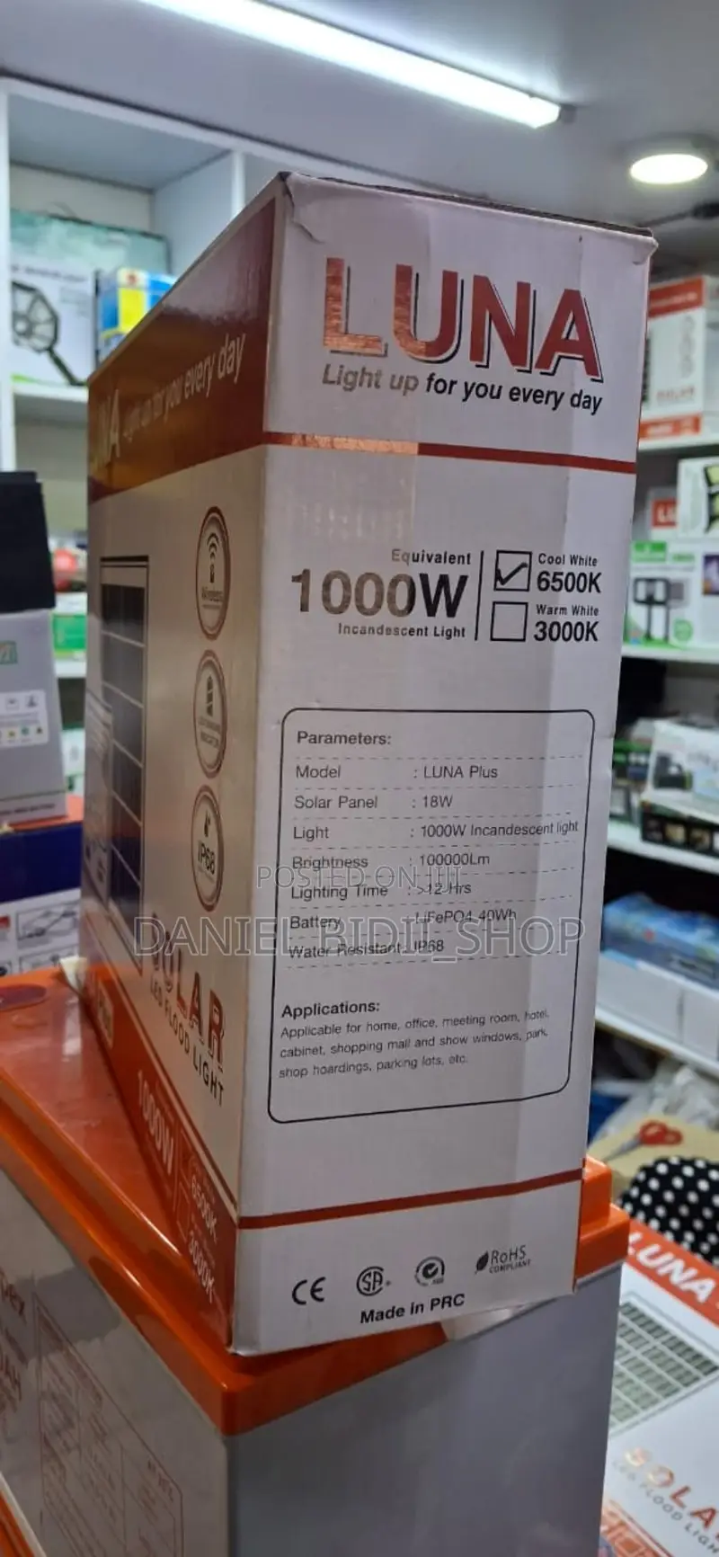 Luna Solar Led Flood Light 2000watts