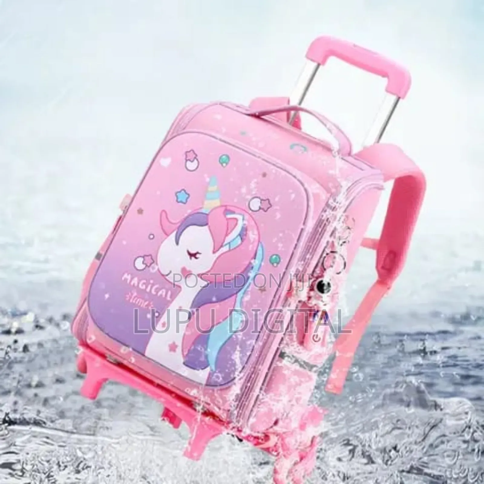Cartoon School Trolley Bags For Girls Boys Rolling Backpack