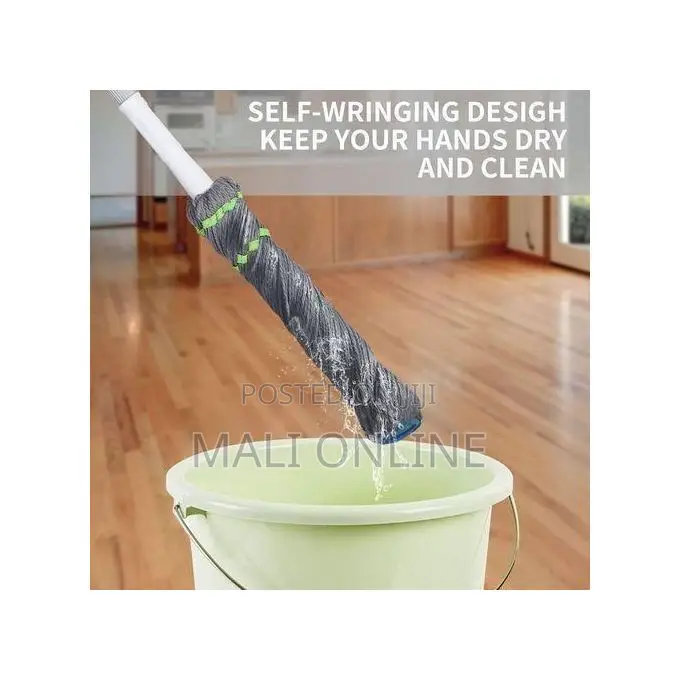 Self Wringing Squeeze Twist Mop Microfiber Extendable Handle