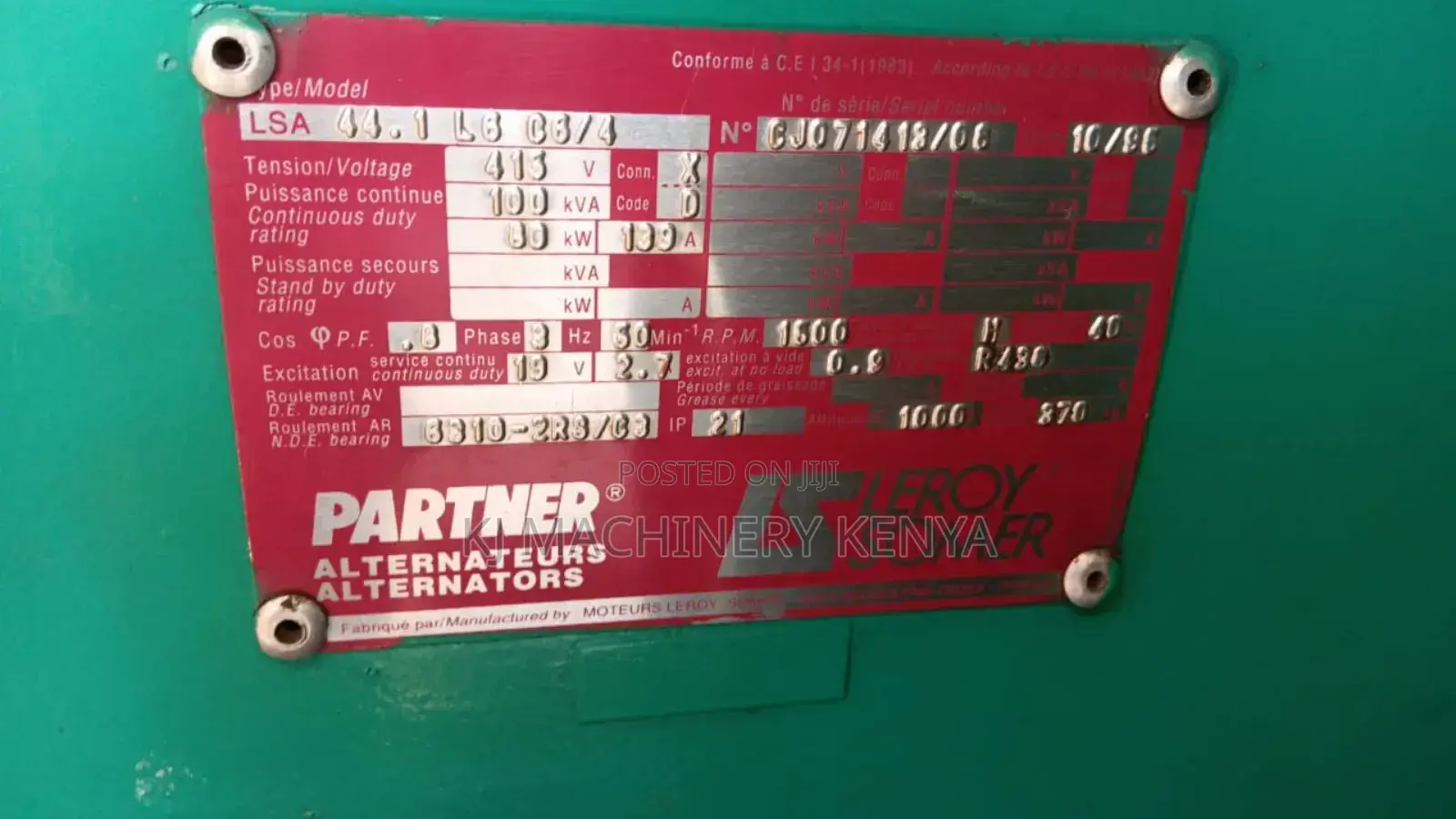 Cummins 100kva Diesel Slightly Used Generators For Sale