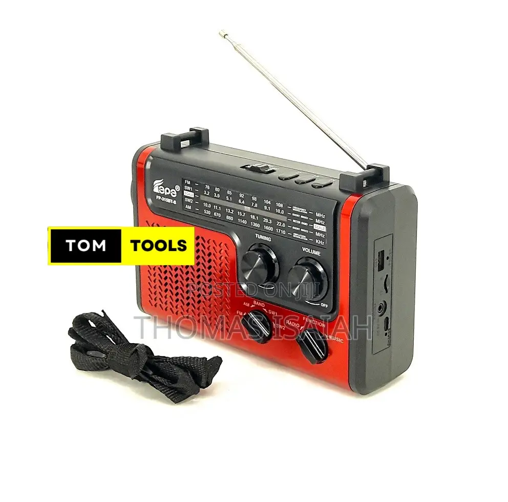 Fp315bts Solar Rechargeable 3 Band Radio With Bluetooth, Us