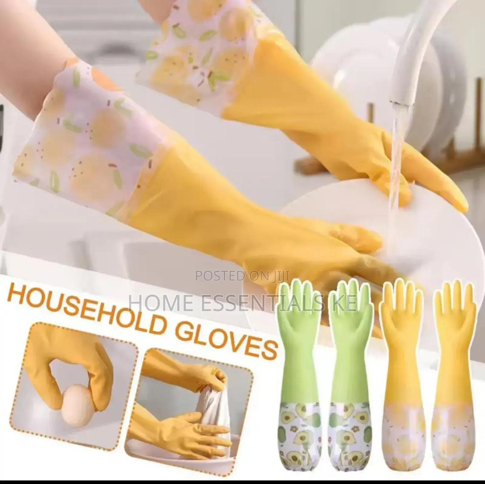 1pair Long Silicon Waterproof Kitchen/Household Gloves*