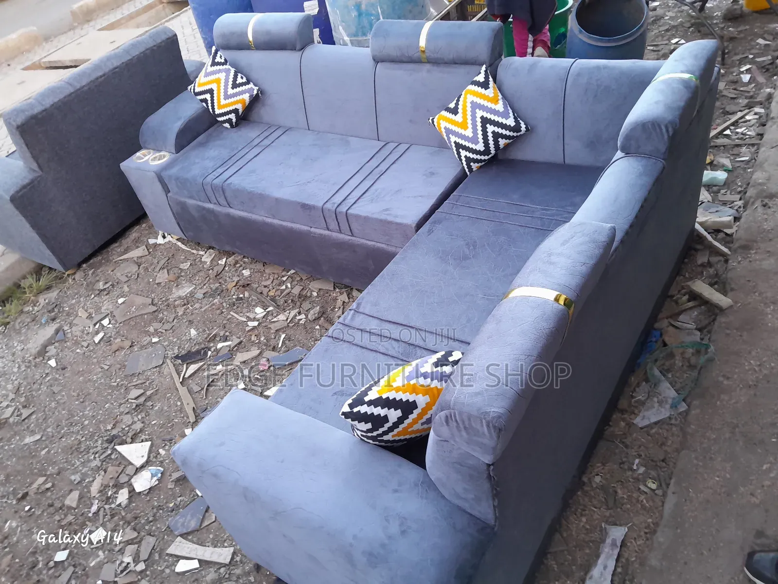 Morden Affordable Grey 6seater Corner Seat Sofa for Sale