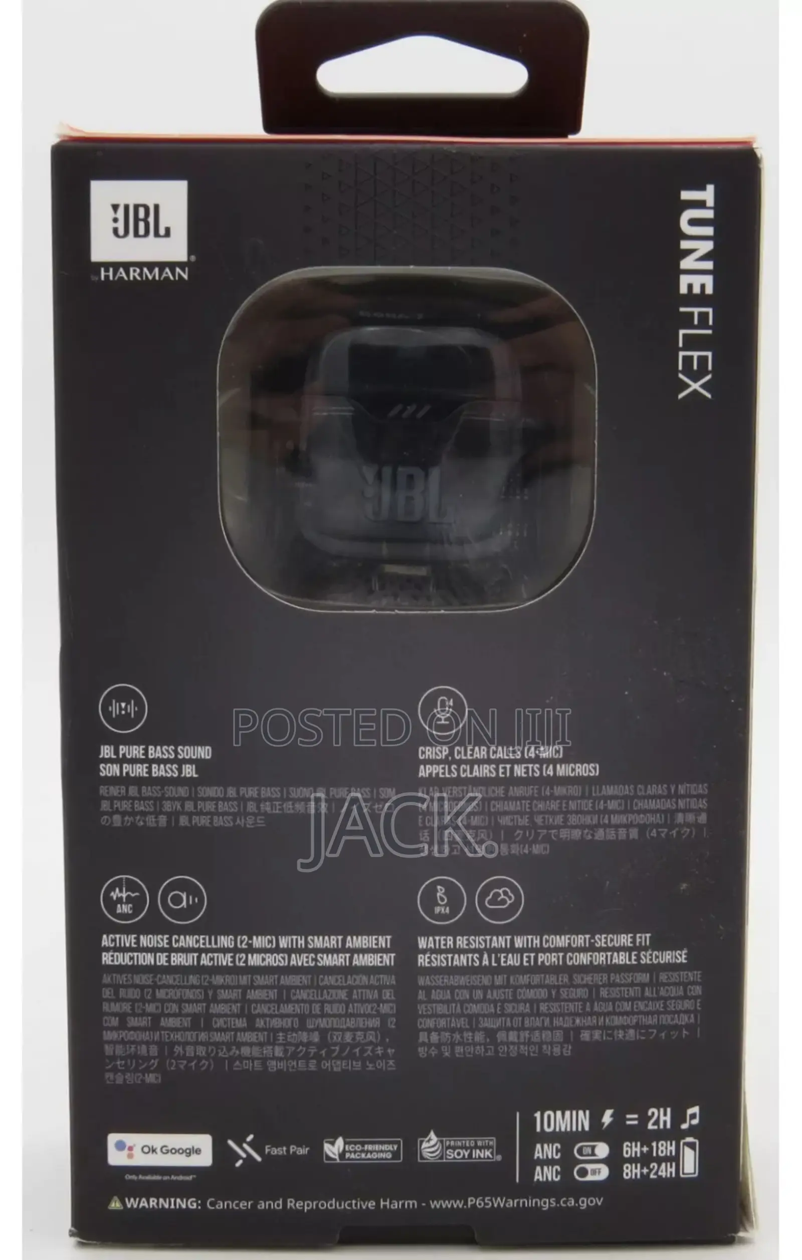 JBL Tune Flex True Wireless Earbuds - Ghost Black