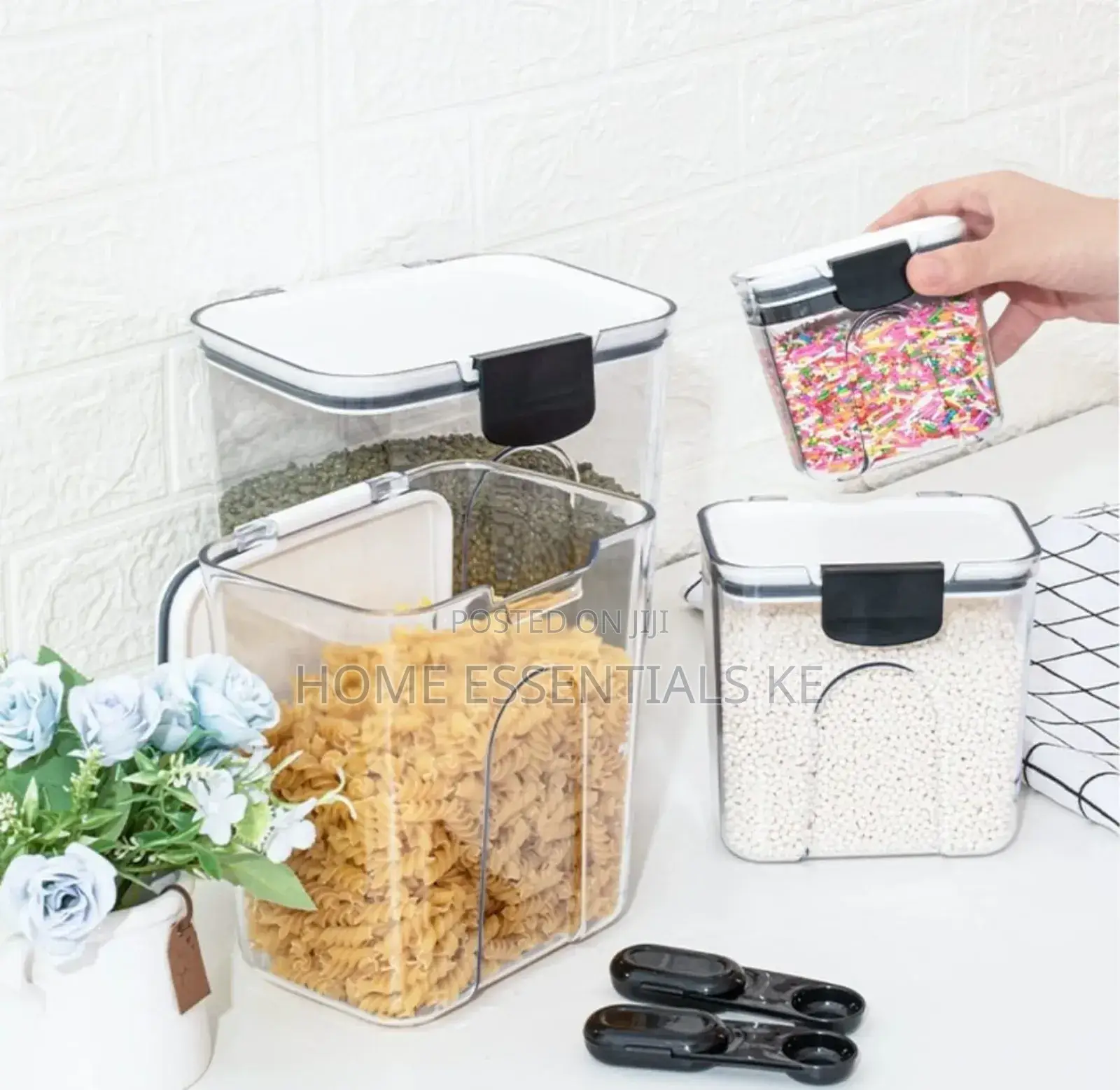 *4 PCS Airtight Food Storage Container*4.6l,2.7l,1.3l,0.35l