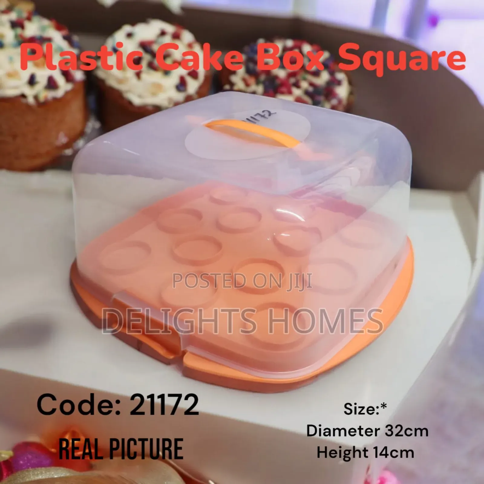 Plastic Cake Box Round-B