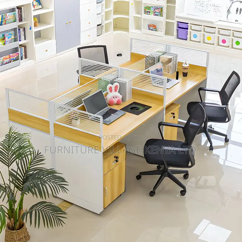 Workstations: Office Shared Modular Work Desk(4-Seater)