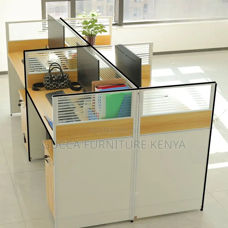 Workstation: Office Modern Modular Co-Work Desk for 4