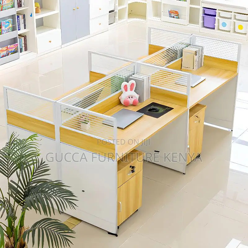 Workstation: Office Modern Modular Co-Work Desk for 4