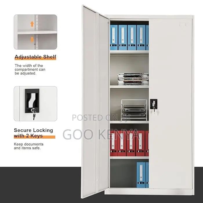 Office Cabinet ; 2-Door Steel Locker Storage Cabinet