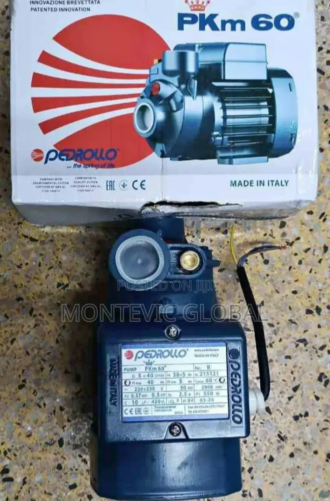 0.5hp Pedrollo Booster Pump