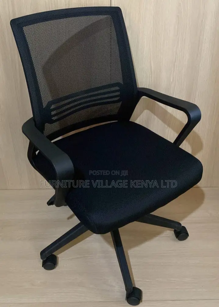 Office Chair: Staff Ergonomic Captain Mesh Seat-Firm Base