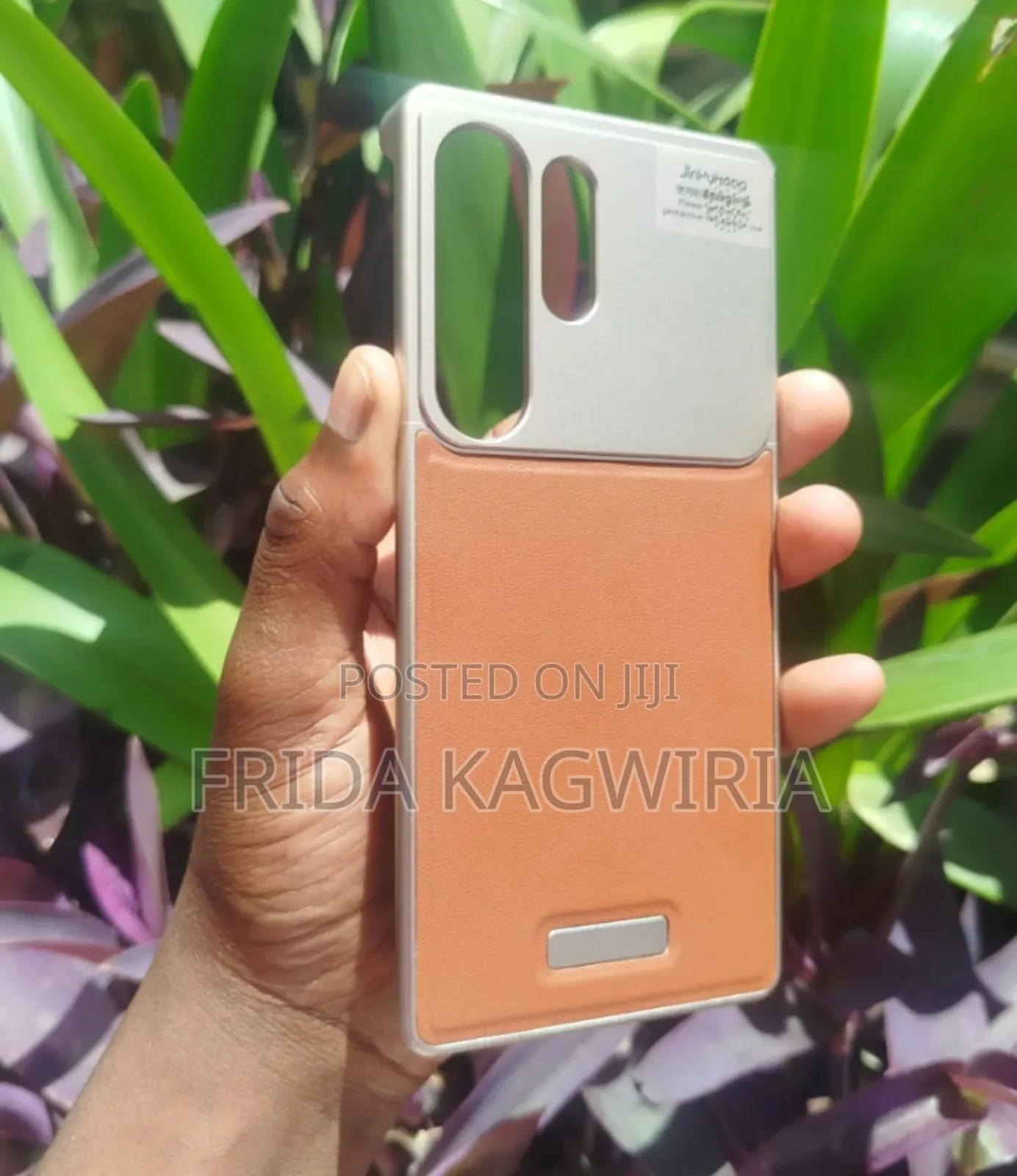 Samsung Galaxy S25 Ultra Metallic And Leather Flip Case