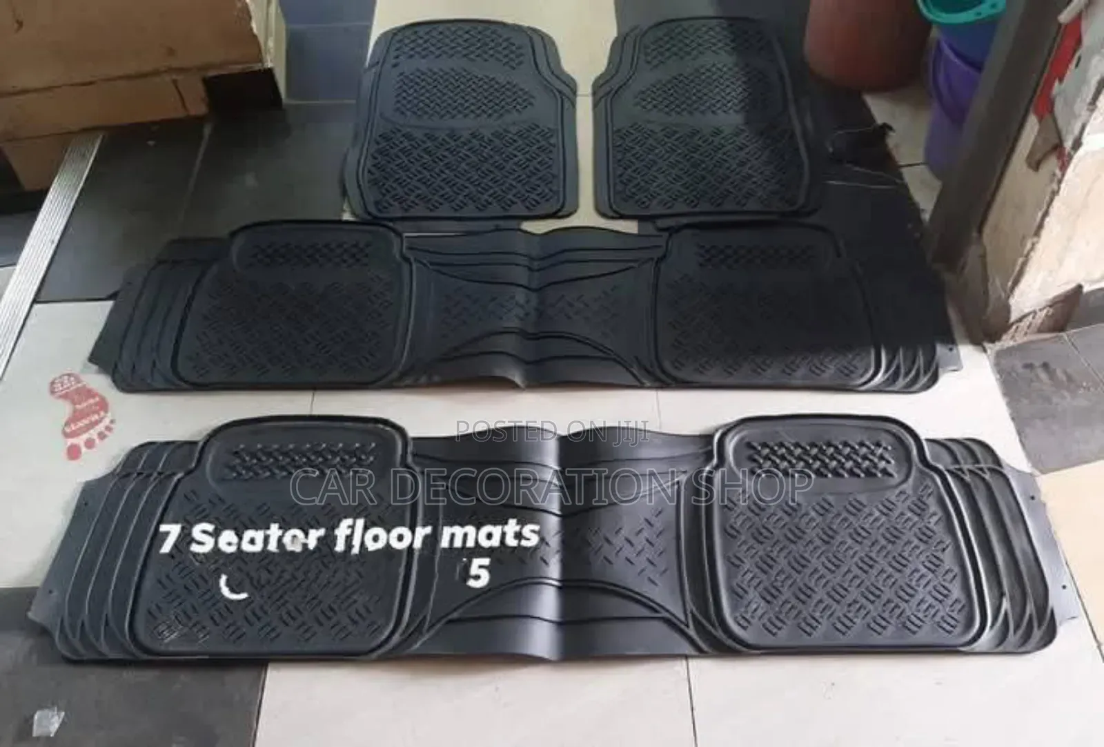 7 Seater Rubber Black Mats