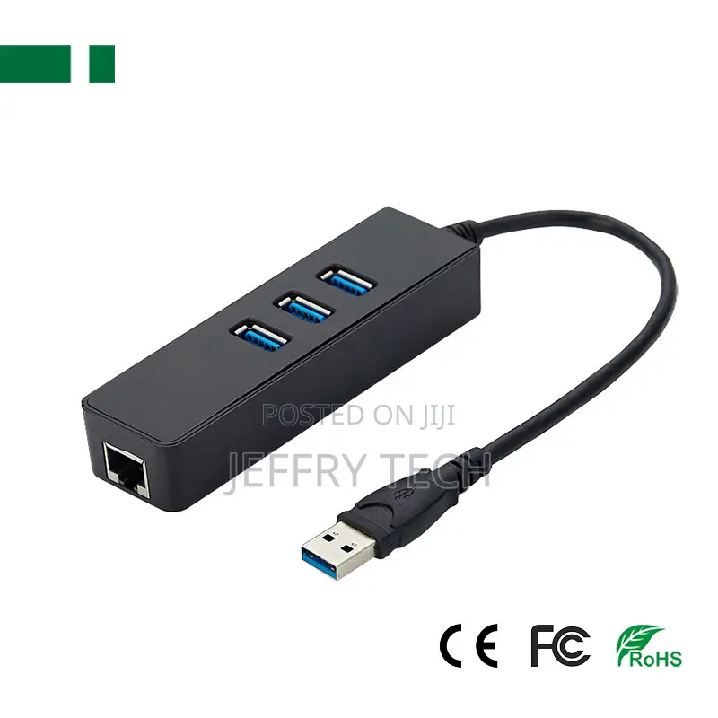 Cuh-3003 3 Port Usb 3.0 Ethernet Network Hub