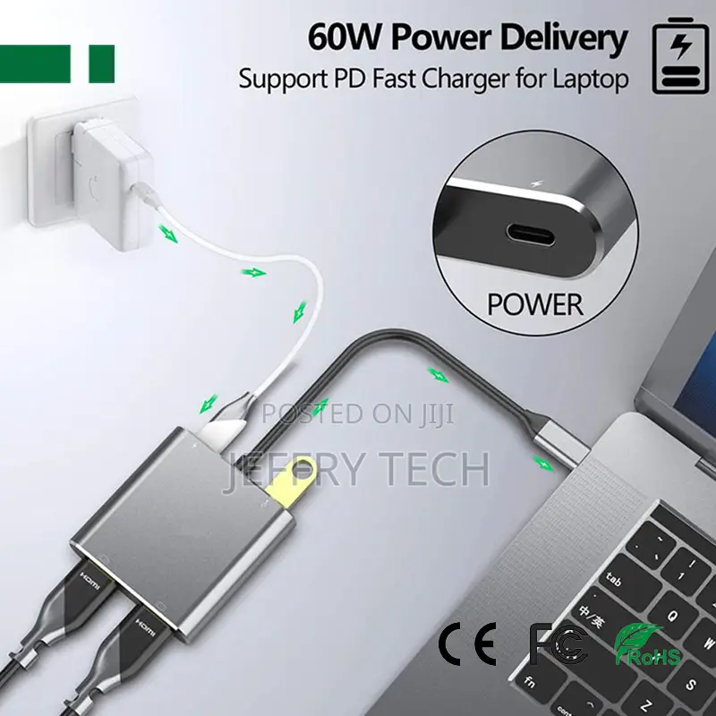 CHM-Tc403 at 60hz Usb 3.1 Type-C to Dual Hdmi+ Usb 3.0+ Pd A