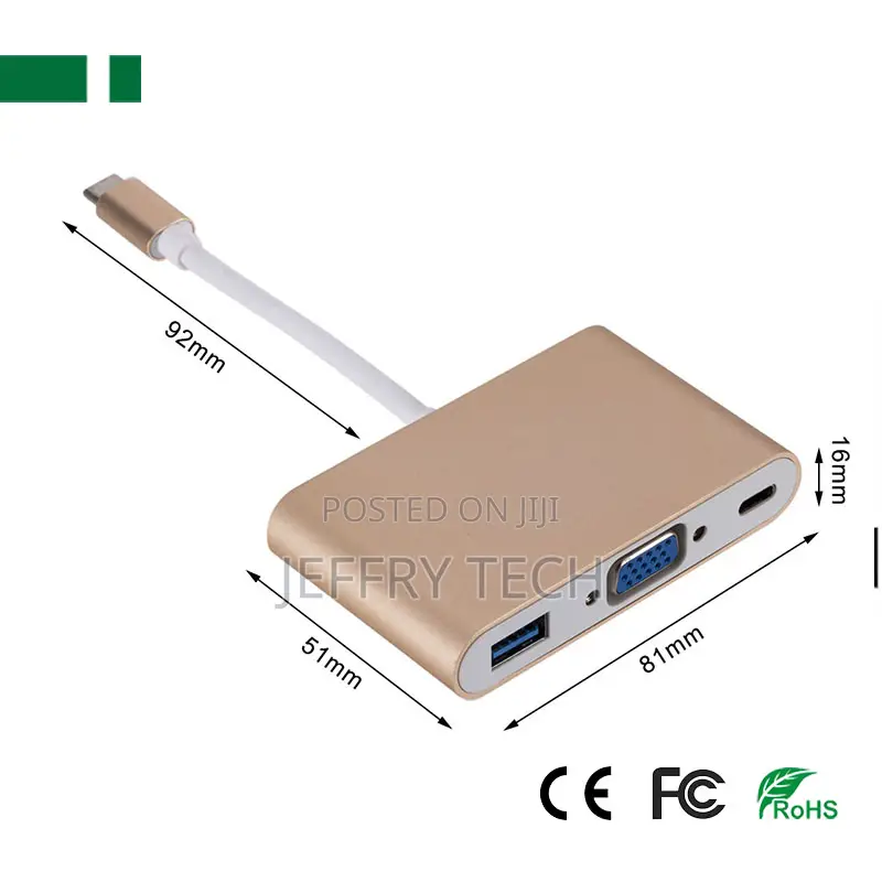 CHM-Tc302 1080p at 60hz Usb 3.1 Type-C to Vga Usb 3.0 U