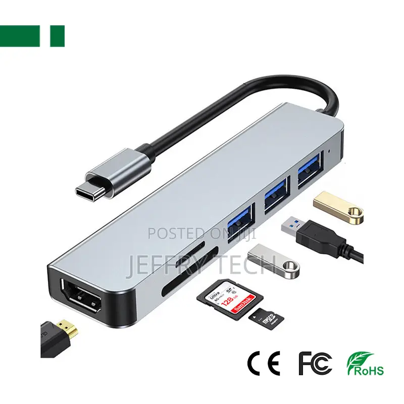 CHM-Tc601 Usb -C to Hdmi+ Usb3.0+ 2*Usb2.0+Sd+Tf Adapter