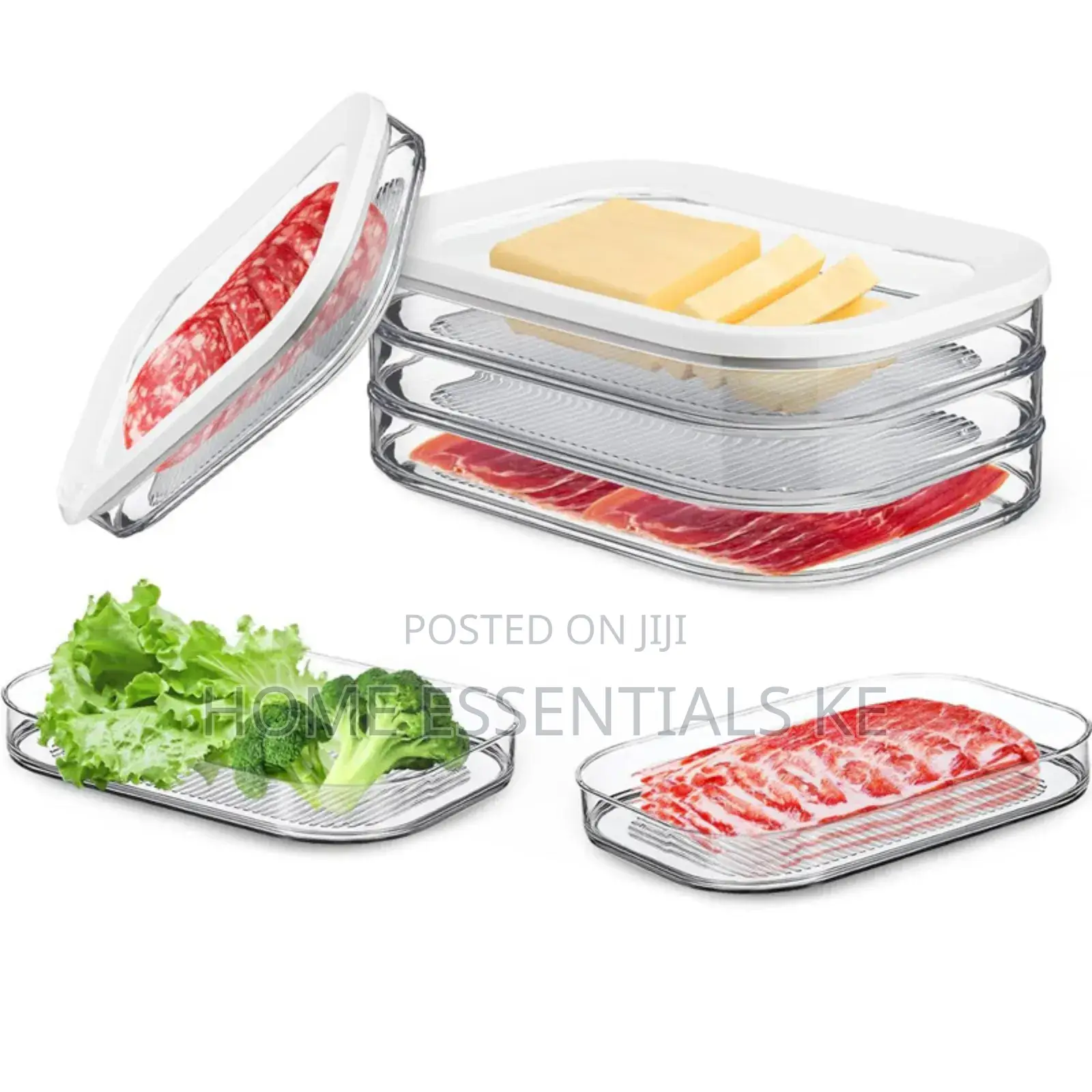 *3 in 1 Stackable Acrylic Bacon and Cheese Container*