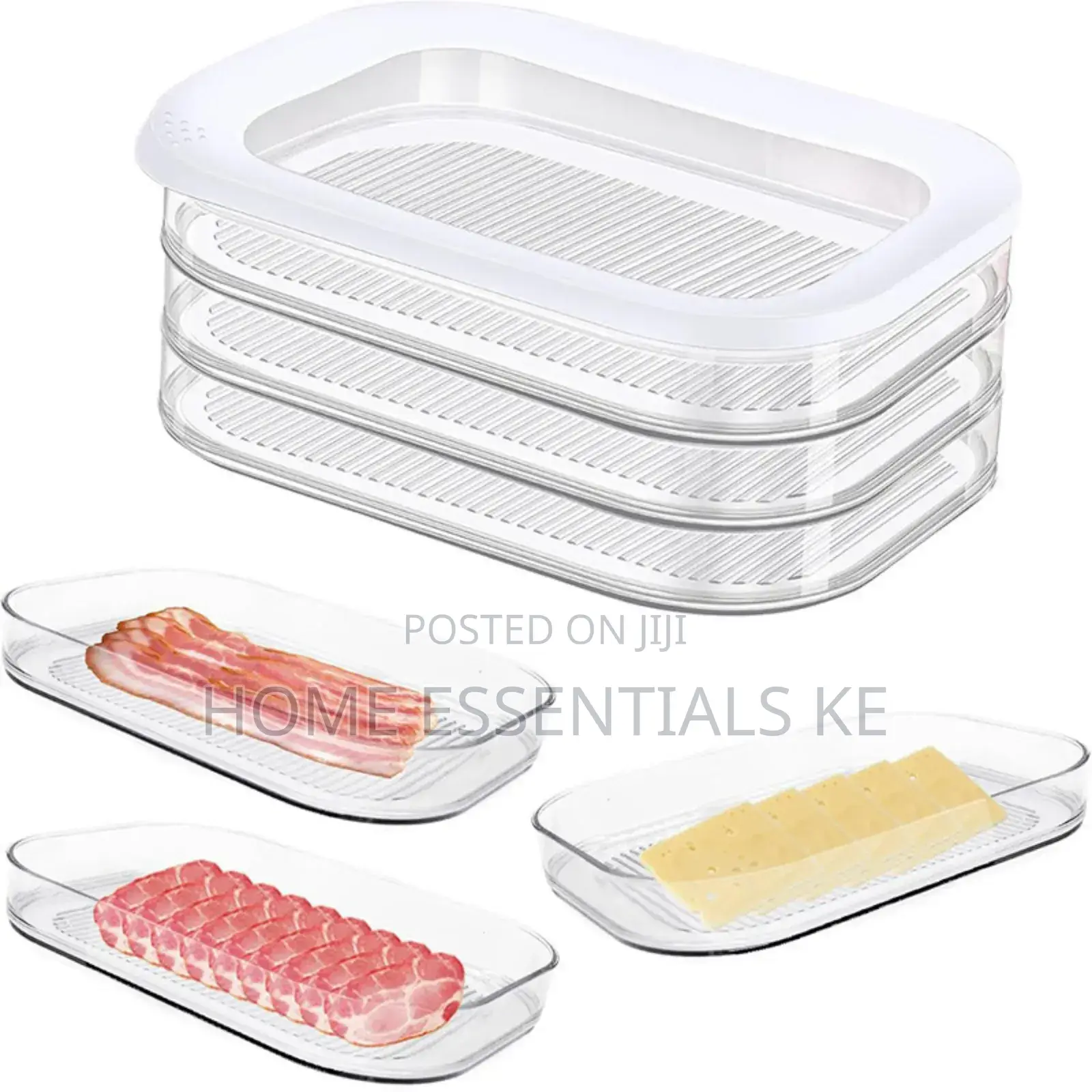 *3 in 1 Stackable Acrylic Bacon and Cheese Container*