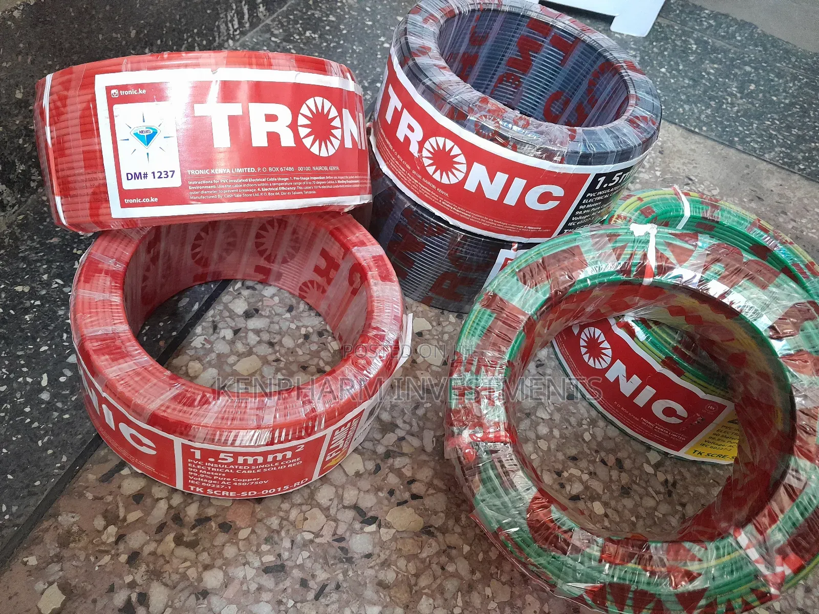 1.5mm Wiring Cables: Copper: 90mts; Tronic; Trk005