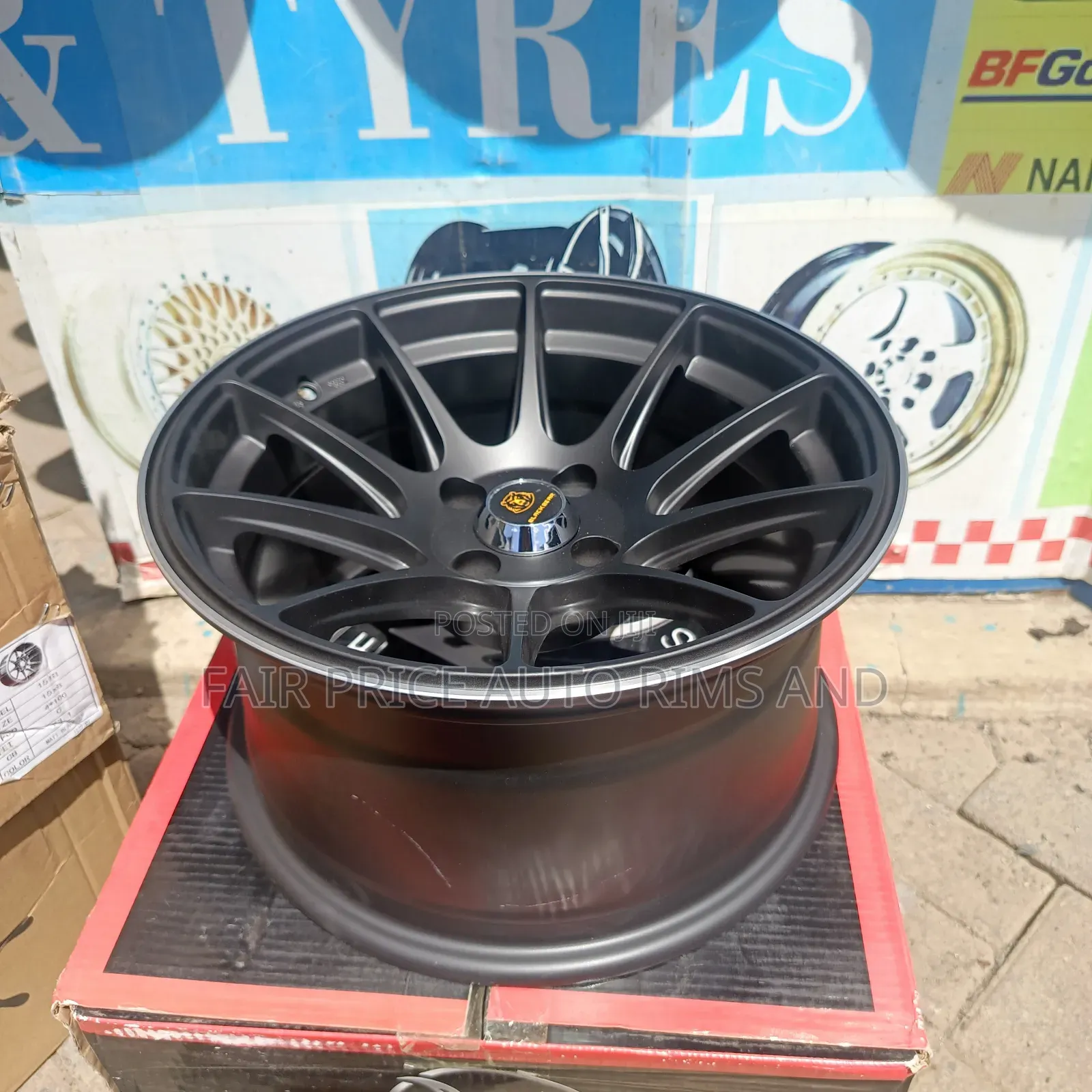 Size 15 Offset Rims Black