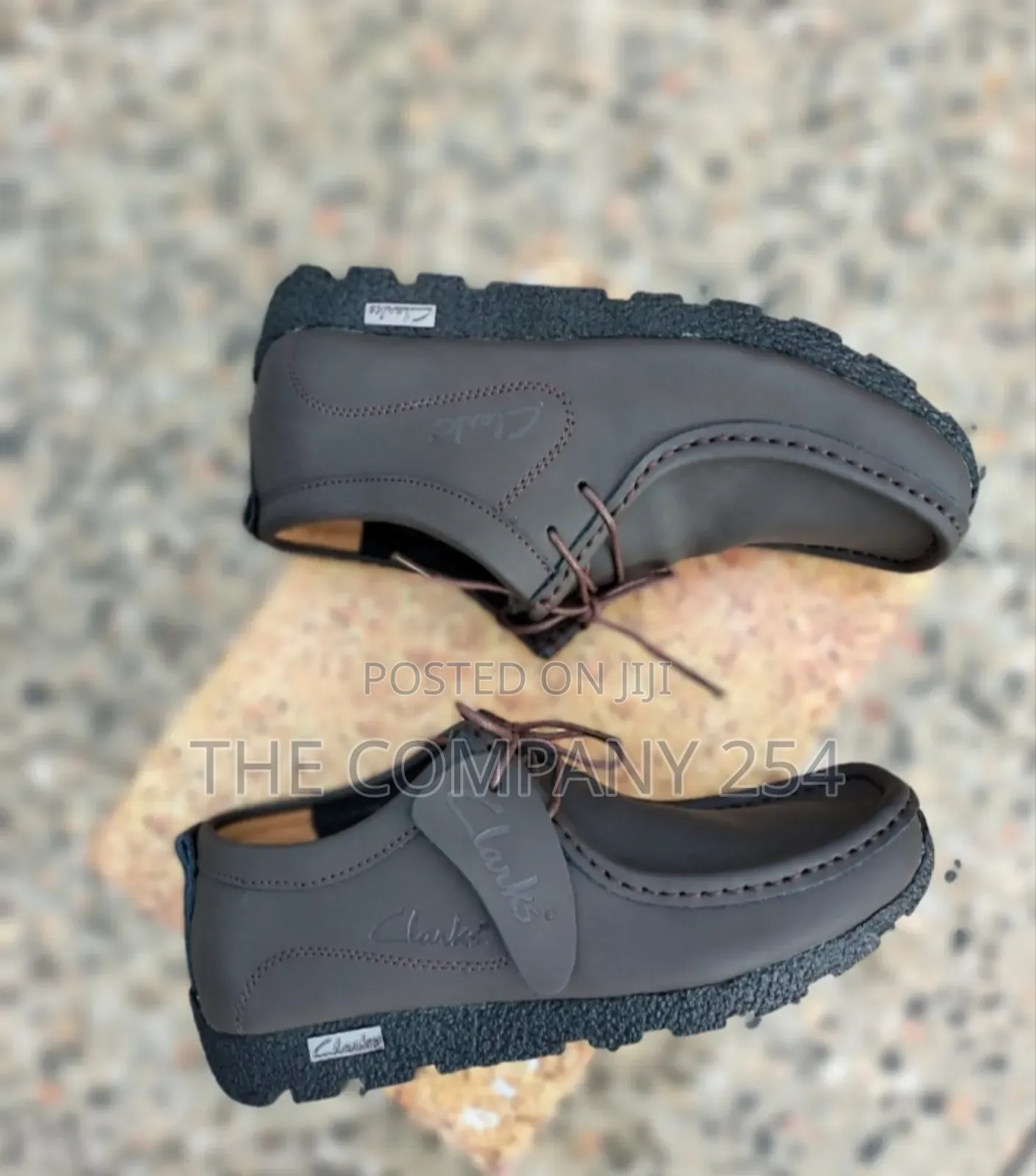 Quality Leather Low Cut Rubber Sole Clarks Shoes