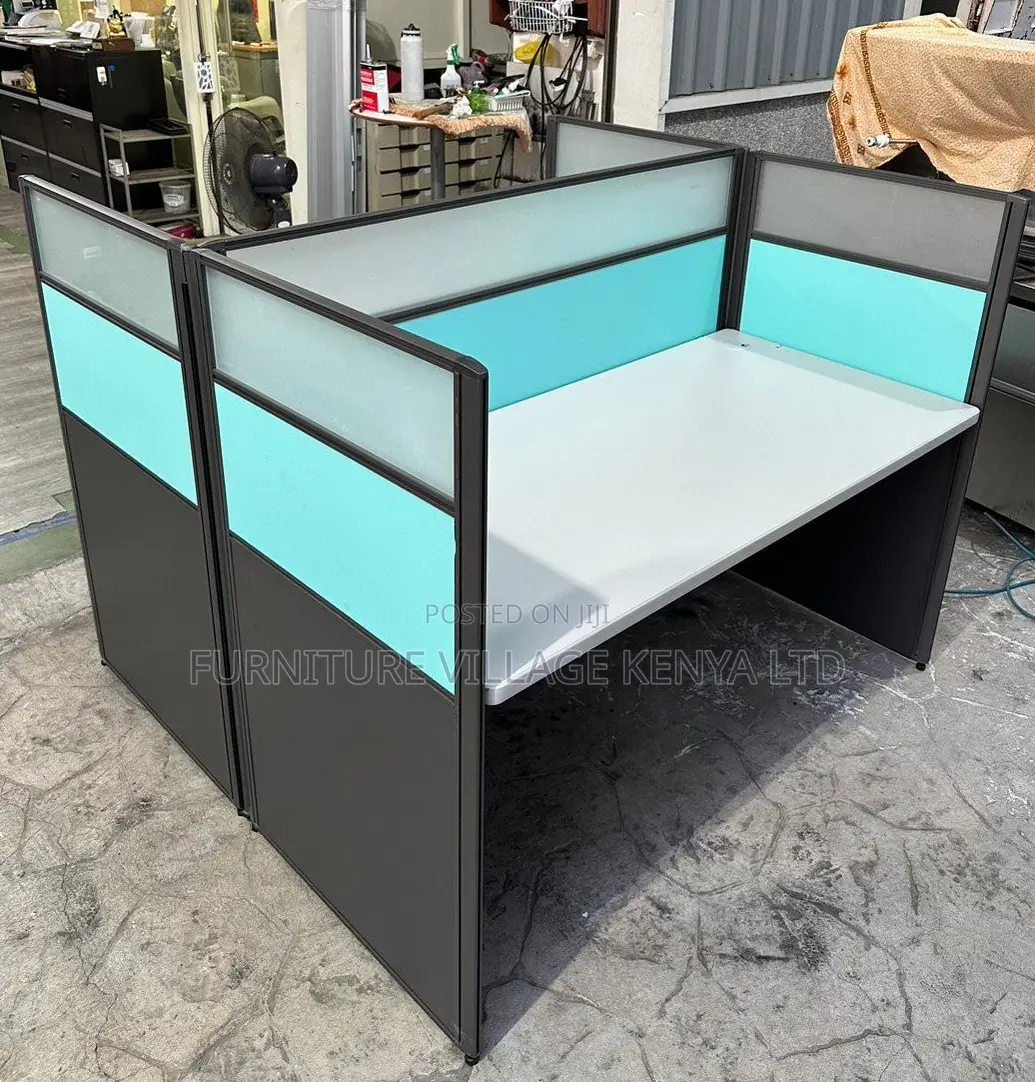 Workstation: U-Shaped Two-Person Office Workstation Desk