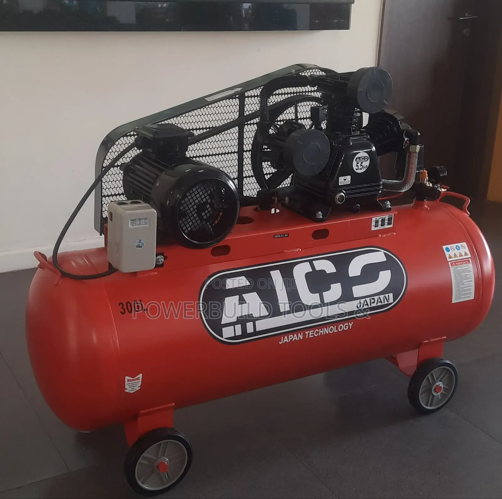 300l Three Phase 3 Piston Electric Compressor Aico Japan