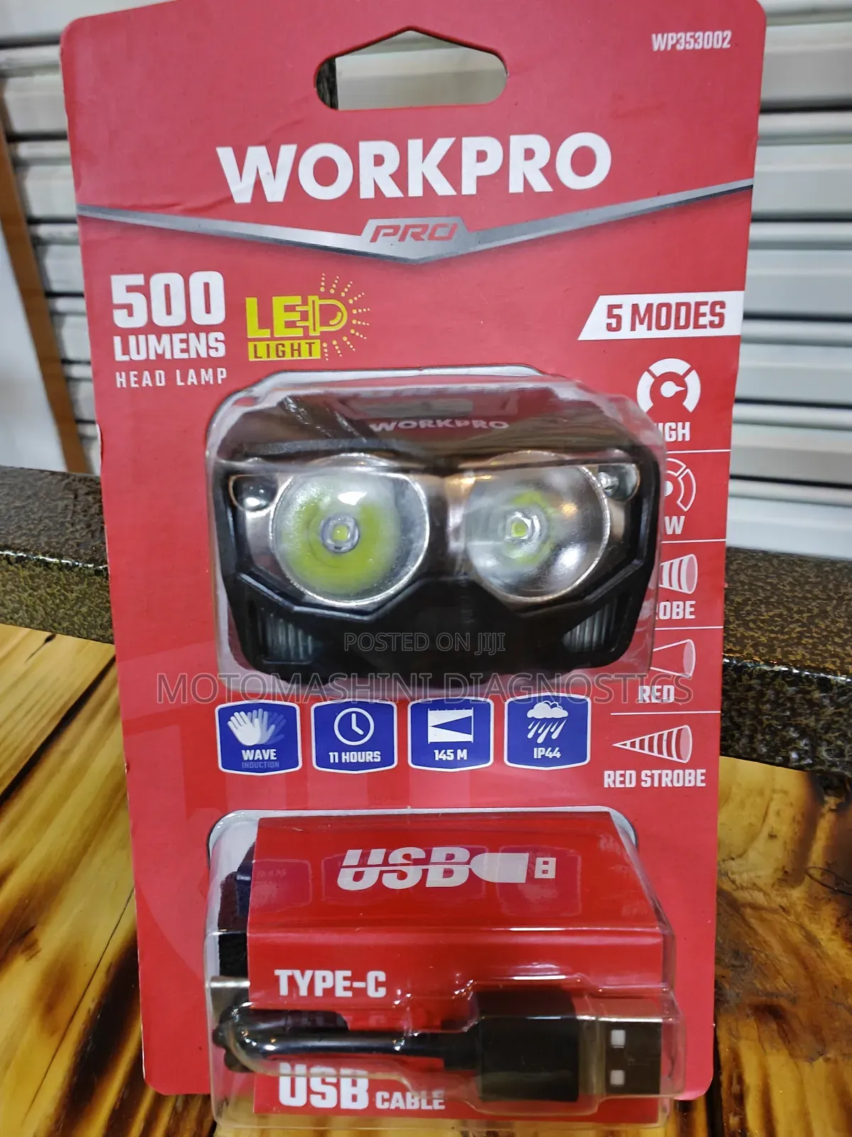 Workpro 500lumens Rechargeable Head Fastening Working Light