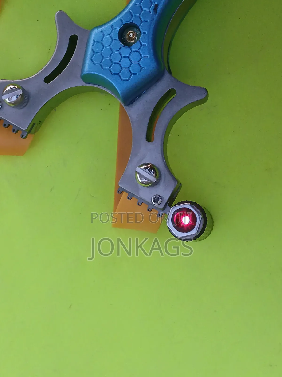 Blue Anti Slip Laser Guided Slingshot Catapult