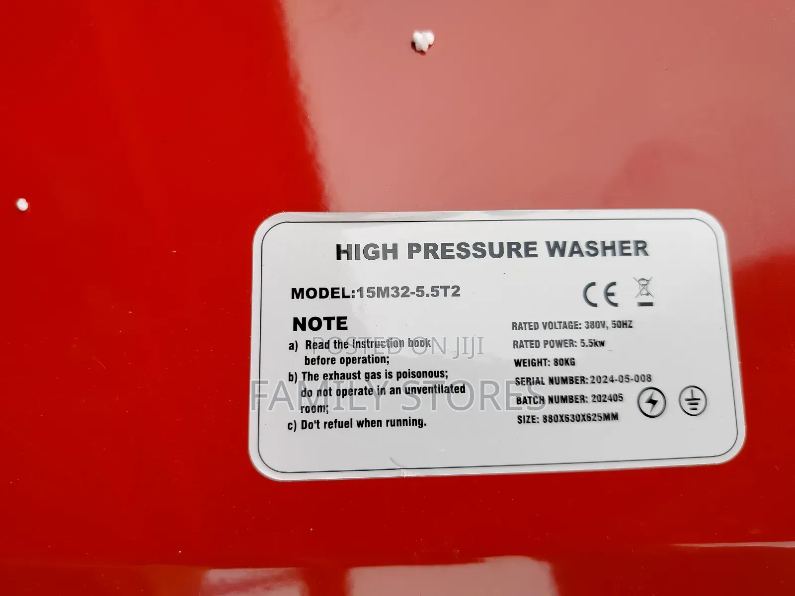 Pioneer 3800psi Three Phase Electric High Pressure Washer