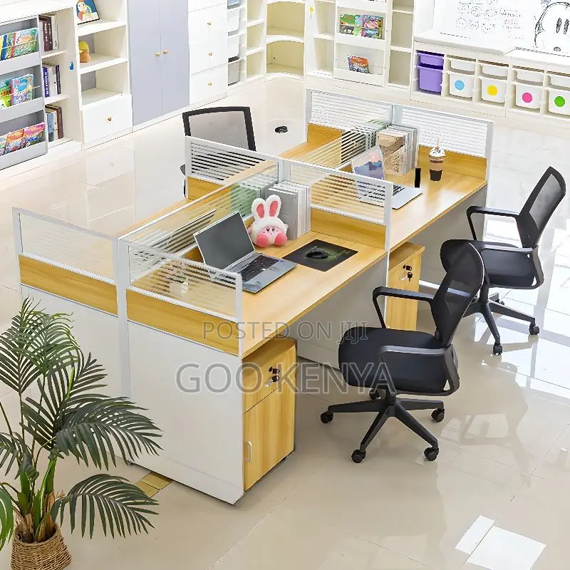 Office Desk ; 4-Way Modular Office Workstation