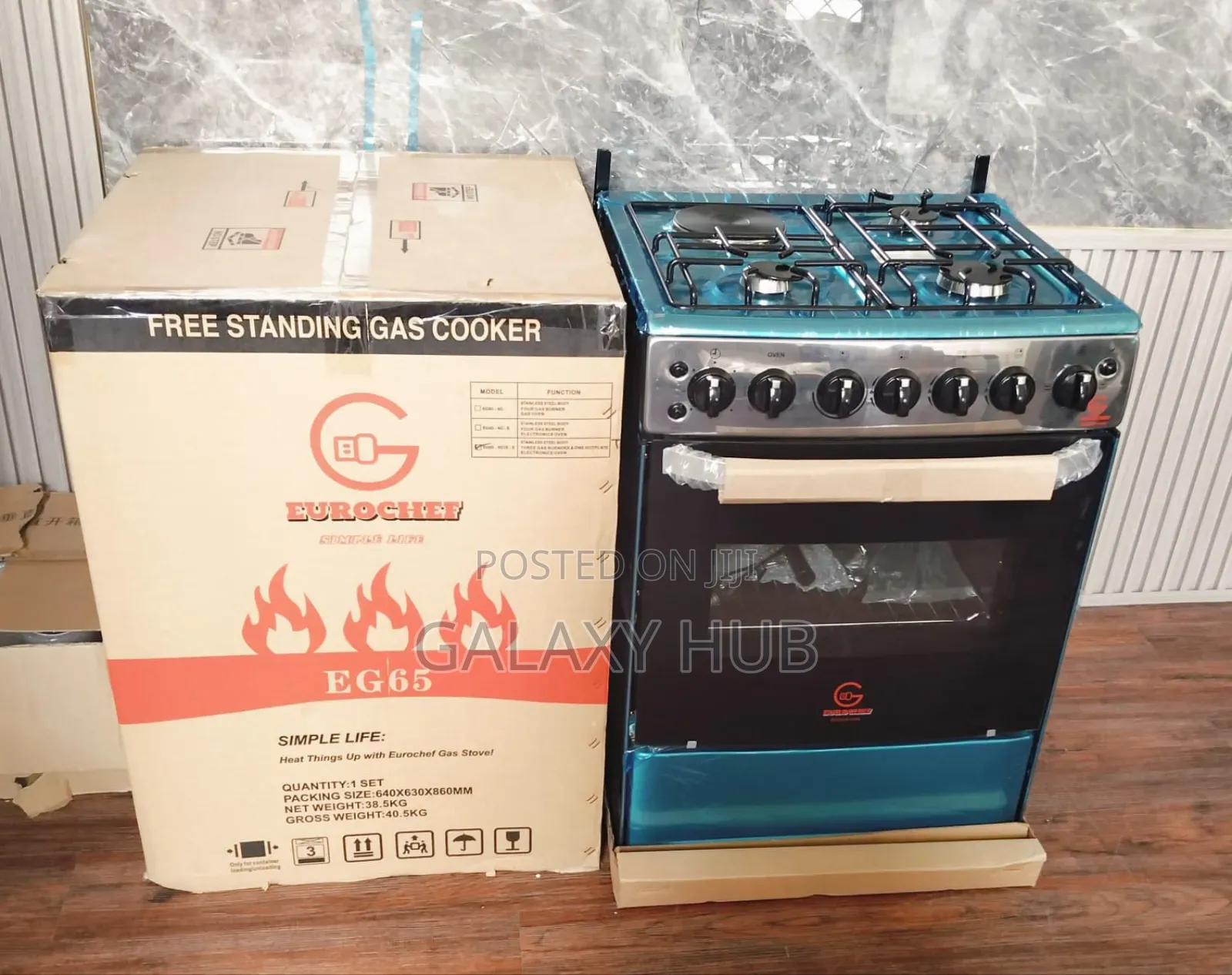 60*65 Eurochef 3 Gas Burner +1 Electric Cooker