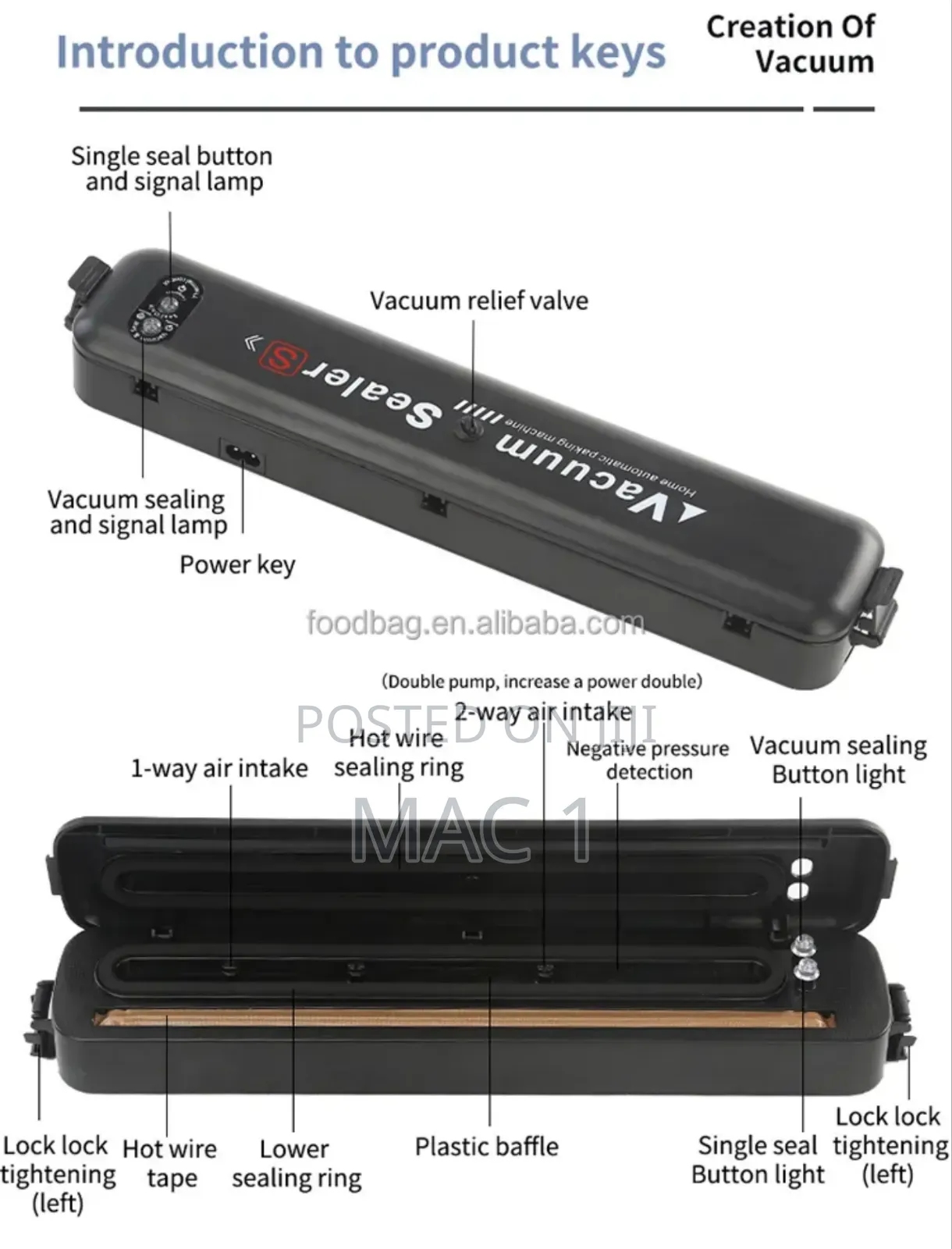 Vacuum Sealer Multi Use 30cm Paper Sealer