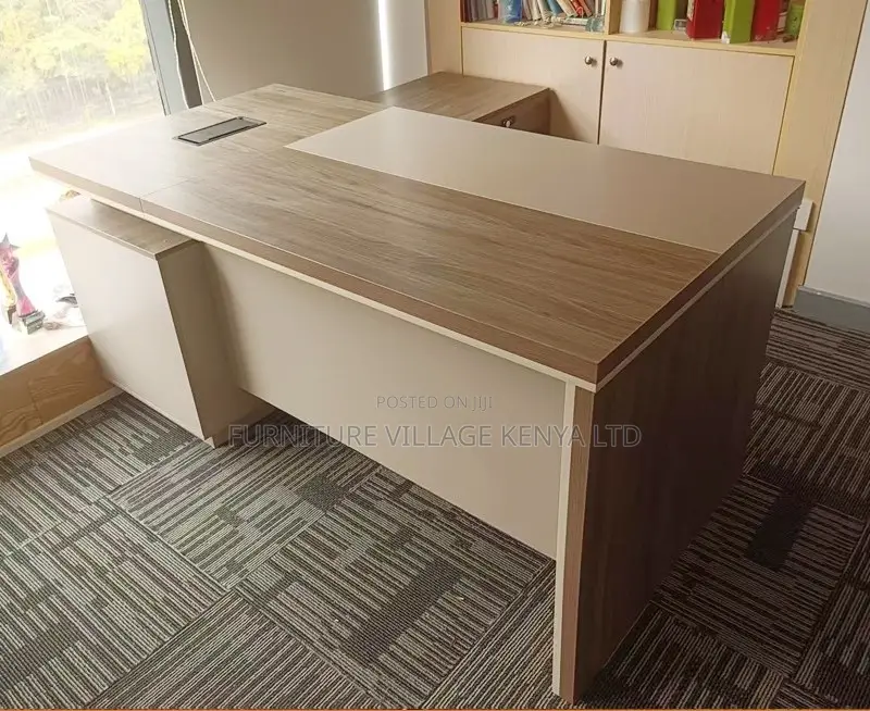 Office Desk:160cm Ergonomic L-Desk for Office Executives