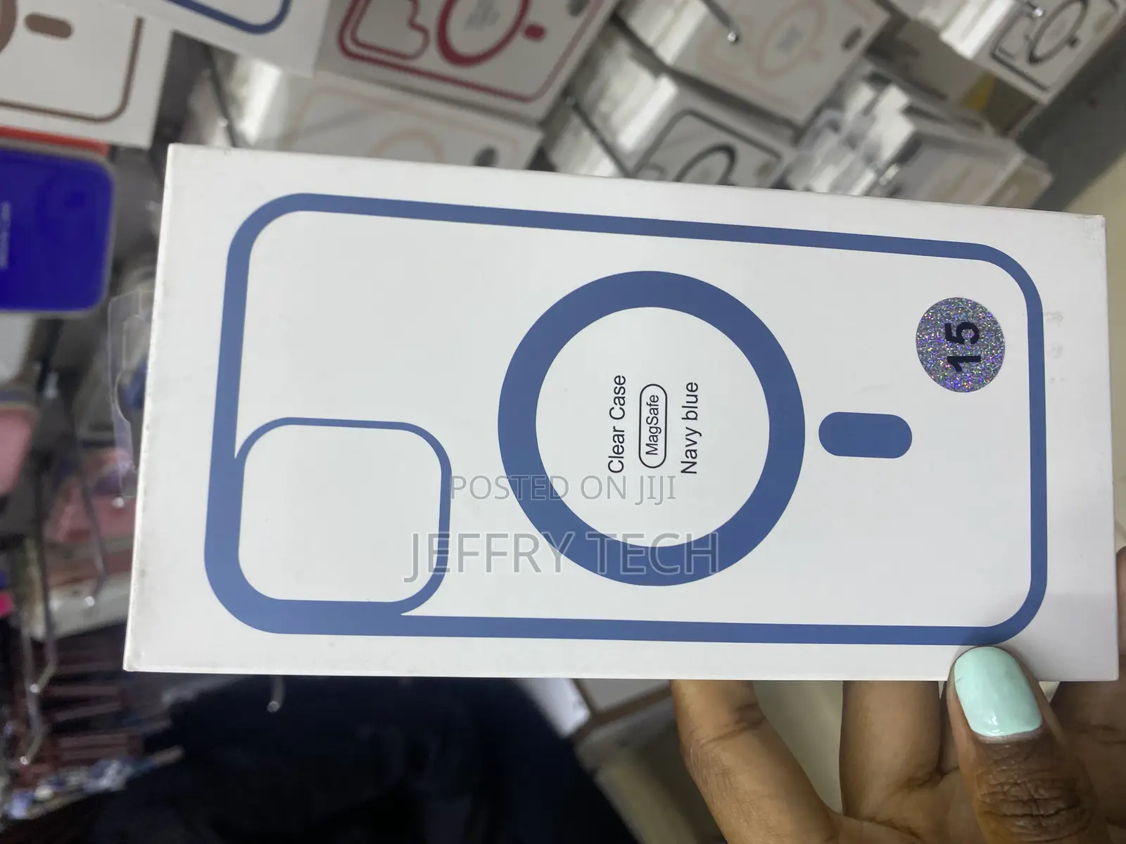 Esr for iPhone 15 Magsafe Transparent Air Case -Navy Blue