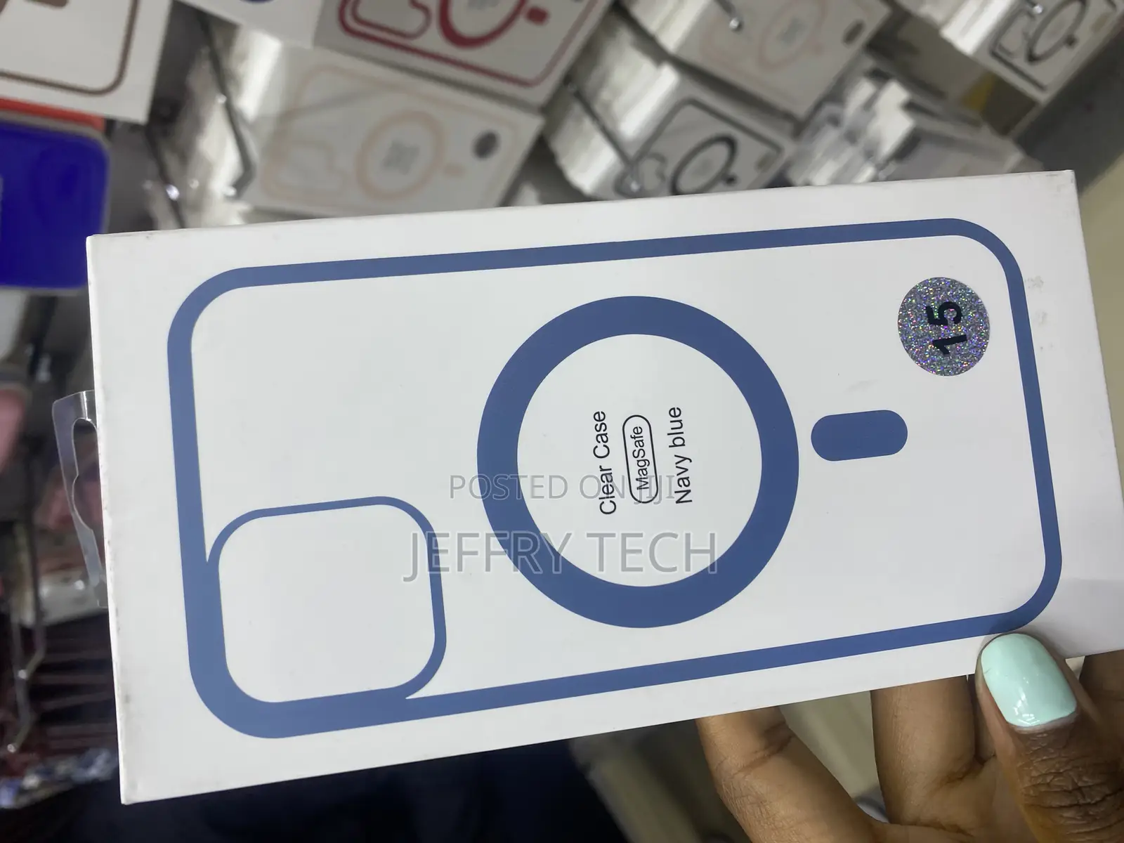 Esr for iPhone 15 Magsafe Transparent Air Case -Navy Blue