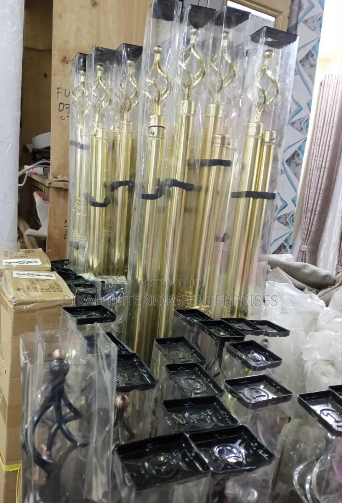 Gold Double 3 M Curtain Rods