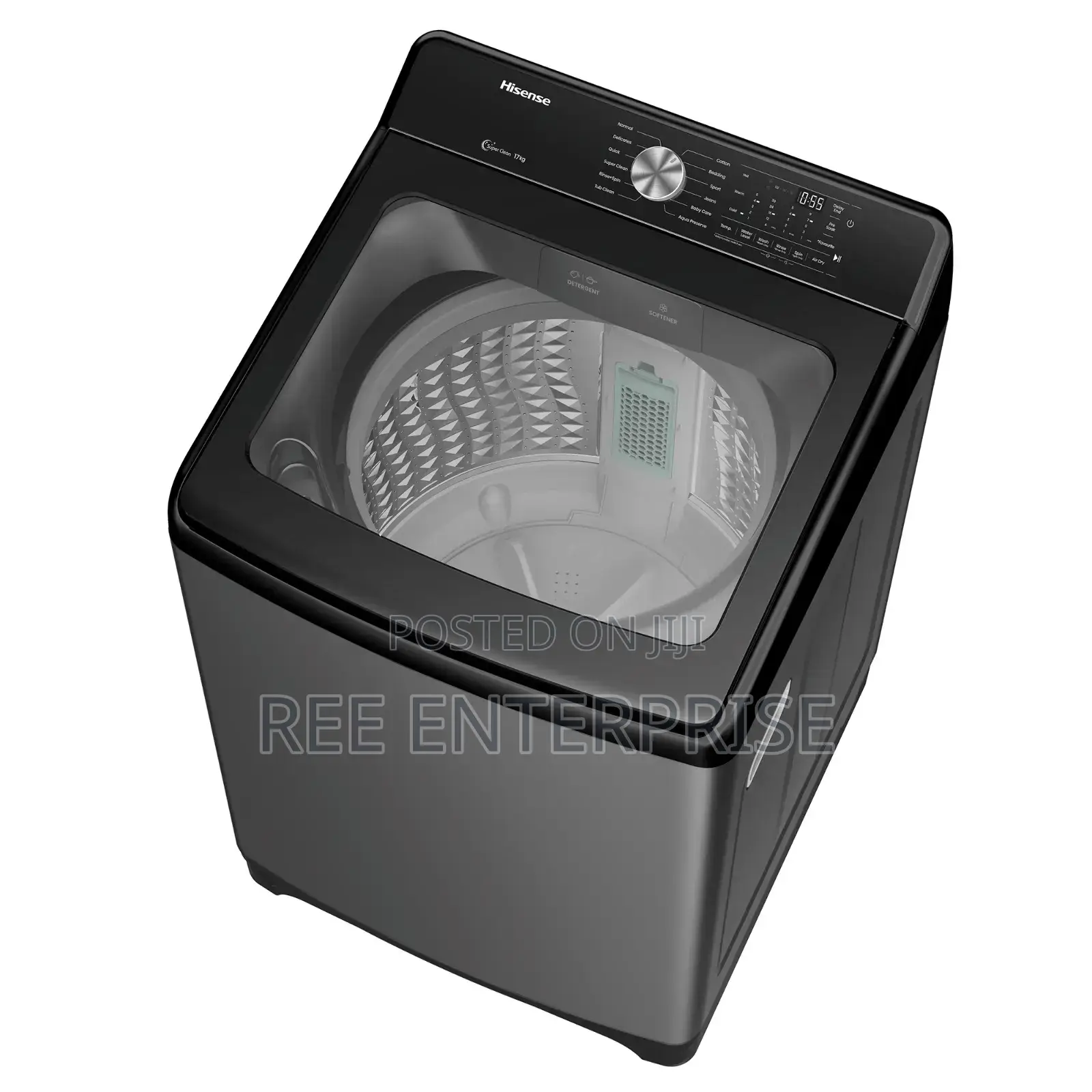 Titanium Crystal Grey 17kg Top Loading Washing Machine